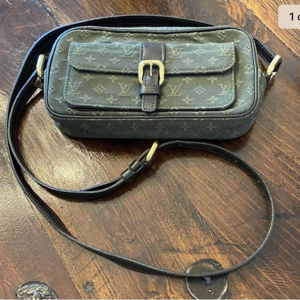LOUIS VUITTON MINI LIN/MONOGRAM JULIETTE CROSSBODY BAG (KHAKI)